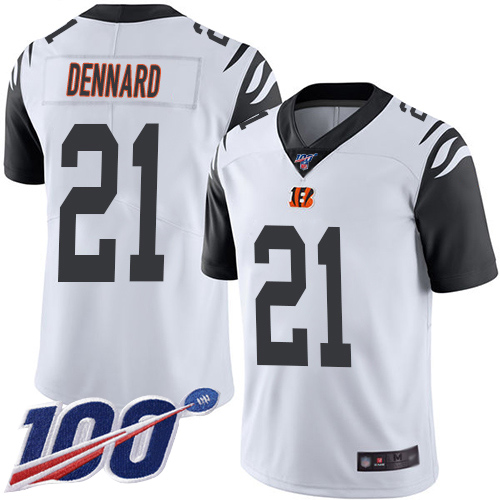 Cincinnati Bengals Limited White Men Darqueze Dennard Jersey NFL Footballl #21 100th Season Rush Vapor Untouchable->cincinnati bengals->NFL Jersey